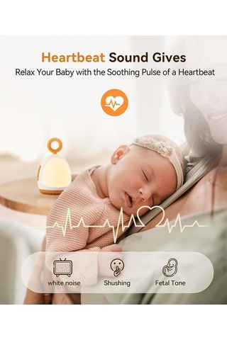 Dreamegg Beyaz Gürültü Makinesi - 8 Rahatlatıcı Ses - Turuncu