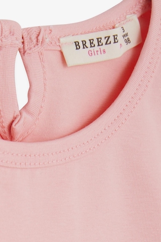 Breeze Kız Bebek Uzun Kollu Tişört Danscı Kız Baskılı Güpürlü 9 Ay-3 Yaş, Pudra-pudra Pudra