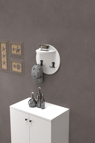 Askılık Duvar Elbise Askılığı Portmanto Üstü Byaz Diğer