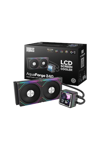 Aquaforge V2 240mm Siyah Argb Lcd Ekranlı İşlemci Sıvı Soğutucu-133817