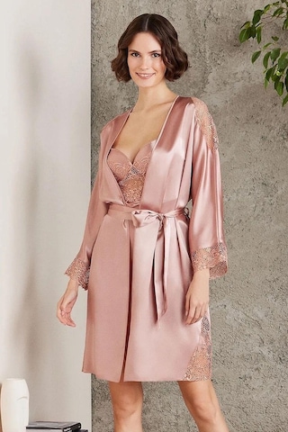 Pierre Cardin 6000 Kadın Dantelli Saten 6'lı Set-brandy Brandy