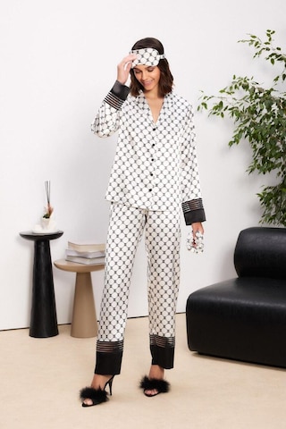 Pierre Cardin 1300 Kadın Biyeli Saten Pijama Takımı Siyah