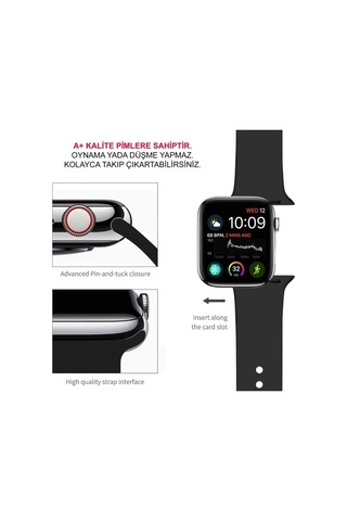 Watch Silikon Delikli Kordon Uyumlu Kayış Seri 42-44 Mm Kahverengi