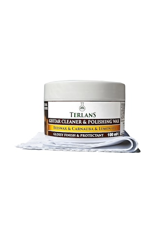 Terlans Gitar Gövde Klavye Temizleyici Parlatıcı Koruyucu Vaks Krem 100 ML Guitar Polishing Wax