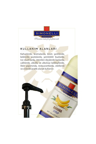 Simonelli Muz Kahve Şurubu 700 ML + Pompa