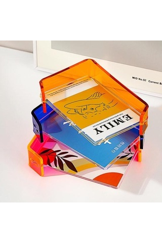 6/7-inç Yüzen Fotoğraf Çerçevesi Kendin Yap Çift Taraflı Yatay Dikey Neon Akrilik Ev Ofis Masaüstü Ayaklı Dekoratif