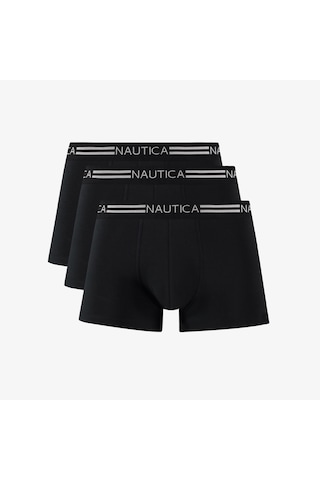 Nautica Erkek Siyah Standart Fit 3'lü Boxer Düz X55006t Siyah