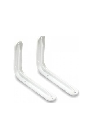 Beşel Raf Altı Konsol L Demiri Ayağı Beyaz 11 x 14 CM 2 Adet + Vida (BA301)