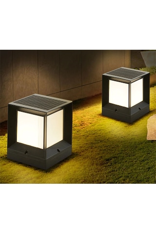 Helios 60w Solar Set Üstü Kumandalı Beyaz Işık Güneş Enerjili Bahçe Aydınlatması 60w Hs-4009