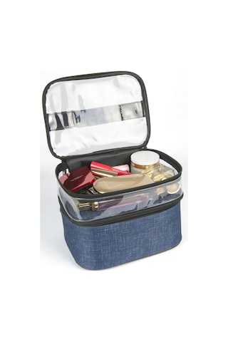 Makyaj Çantası Seyahat Makyaj Çantası Makyaj Organizeri Mavi