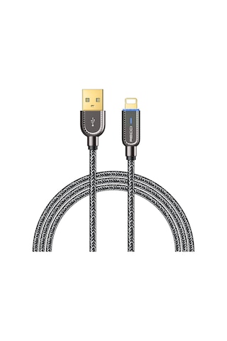 Recci RS02L Smart Power-Off Serisi Lightning to USB-A 1M Hızlı Şarj Kablo