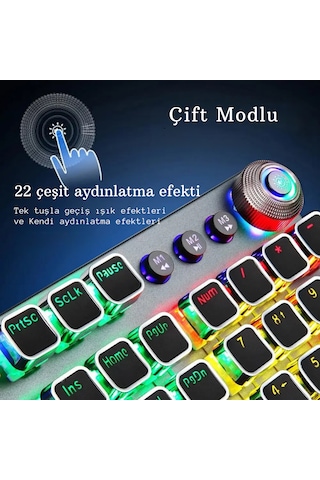 Techtic Aula F2088 Mekanik Makro Tuşlu RGB Oyun Klavyesi