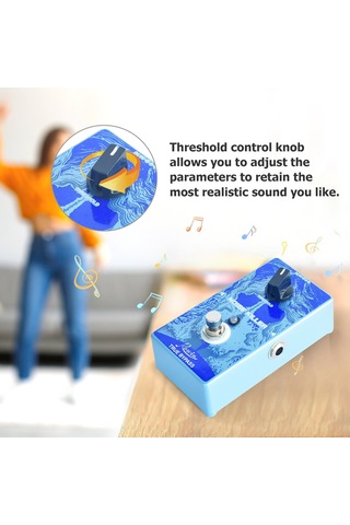 Rowin Re-03 Gürültü Öldürücü Efekt Pedalı Gerçek Bypass Mavi