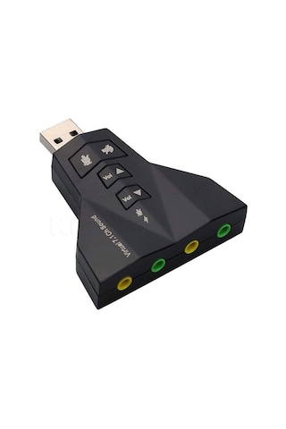 AoGo Harici USB 2.0 Çift Sanal 7.1 3D Ses Kartı