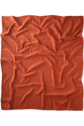 Cigit Düz Müslin Battaniye 90x100 Cm Rust Kiremit
