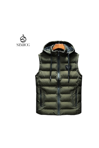 Yeni Dar Kesim, Kalınlaştırılmış, Sıcak Erkek Yeleği Mavi