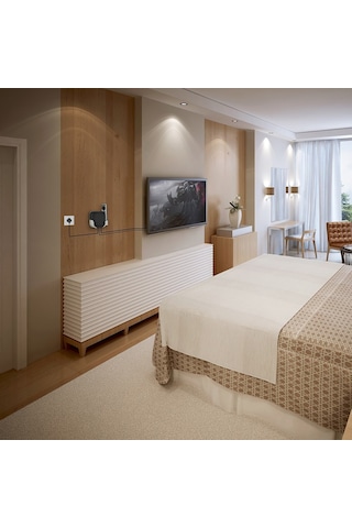 Cbtx iOS TV2 / 3/4/5/6 Uyumlu Duvara Monte Monitör Standı + Kumanda Kılıfı Beyaz