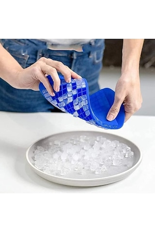 160&amp Apos Lı Mini Küp Şekilli Silikon Buzluk, Sunum Buzluk 52 Çok Renkli