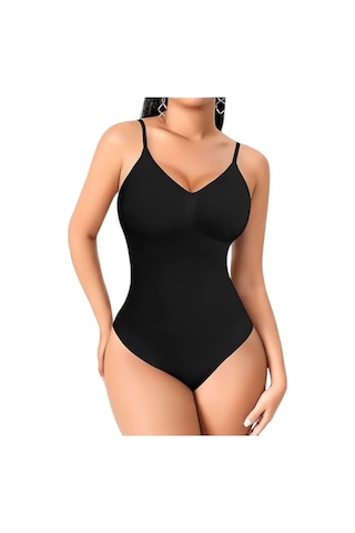 Mood Agenda Kadın İnce Askılı Çıtçıtlı Slip Body Korse Siyah