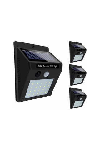 Solar Sensörlü Duvar Lambası Bahçe Lamba 20 Led Işık 14514497