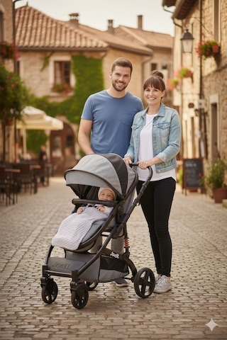 Grand Truva Genis Sepetli Travel Sistem Bebek Arabası Sallanır Tas Ima Puset