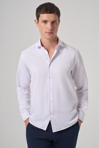 Morven Erkek Beyaz Trend Slim Fit İtalyan Yaka Gömlek 25mc004068600 Beyaz Beyaz