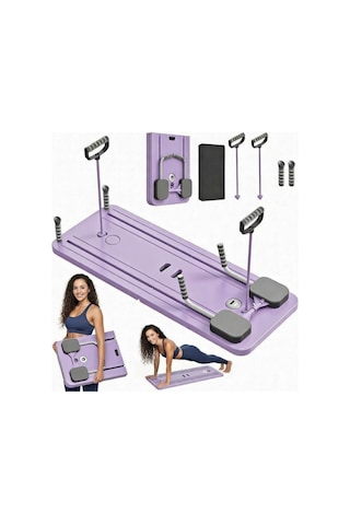 Özel Üretim Reformer-200 Mor Pilates Reformer Seti Ev Tipi Set Aktif Egzersiz
