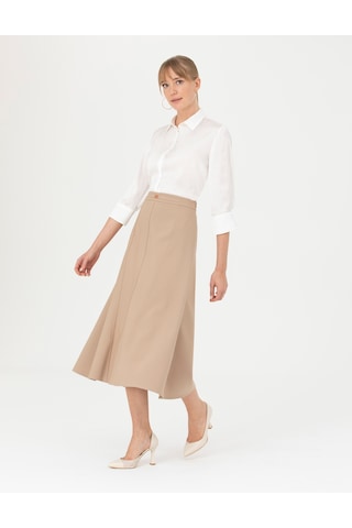 Pierre Cardin Kadın Bej Etek Dokuma 50273765-vr011 Bej