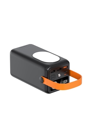Cepini Cp-05 50.000mah Pd 22.5w Hızlı Şarj Destekli Powerbank - Dahili 4 Kablolu Ve Led Aydınlatmalı - Siyah