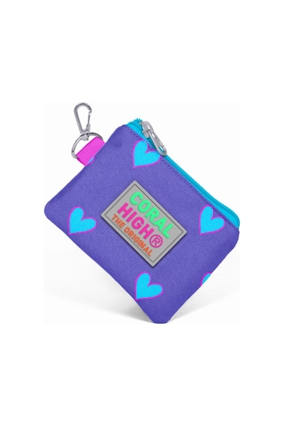 Coral High Kids Lavanta Pembe Kalp Desenli Bozuk Para Çantası 21806