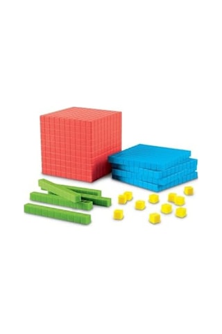 Renkli Matematik Materyali - Onluk Taban Blokları Açık Gri