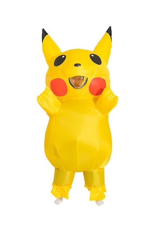 Lıcorıce Parti Karikatür Kostümü-yetişkin Şişme Pikachu Hava Pompası İle