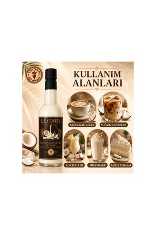La Coffee Hindistan Cevizi Aromalı Kahve Ve Kokteyl Şurubu 750 Ml - %100 Pancar Şekerli