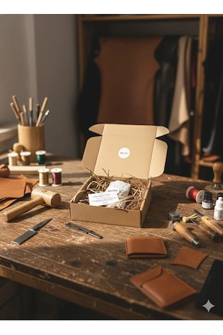 Otohousse El Yapımı Deri Tablet Organizer Kılıfı 8.5 İnç Tablet Uyumlu Lacivert