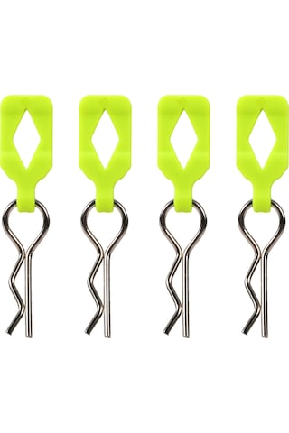 Kosona 1/10 Rc Araba Modeli İçin 4 Adet Sarı Gövde Klips Pimi - Token Şekilli Tutma Yeri