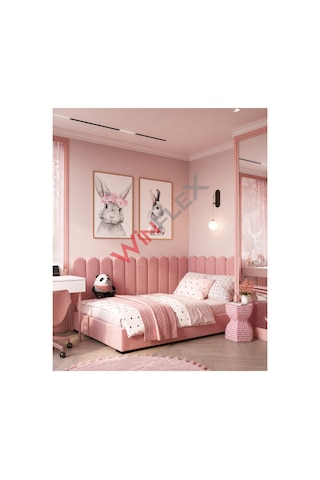Winflex Yatak Başlık ,duvar Ve Oda Dekorasyon Panel 10adet- 15x100cm Pembe 100 x 150 CM