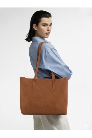 Bbbutikbasic Dora Nubuk Çanta Hn1090 taba