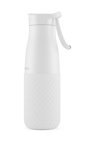 Puccon 500 Ml Pipetli Beyaz Çelik Matara/termos - Silikon Gövdeli Plus - 50008