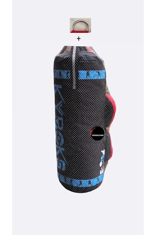 Çocuk Boks Torbası Seti Eldivenli Aparat Hediyeli Kum Torbası Gri