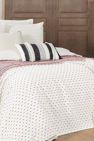 Sarev Marvin Kırmızı Çift Kişilik %100 Pamuk Yatak Örtüsü Seti