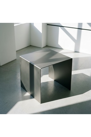 Modern Metal Yan Sehpa Gri