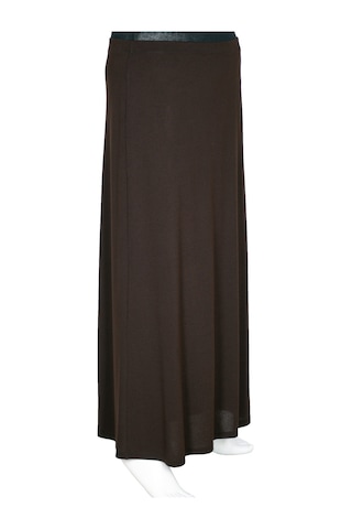 Hesna Kadın Buğra İki Parça Astarlı Çan Kesim Kahverengi Kalem Etek Kahve