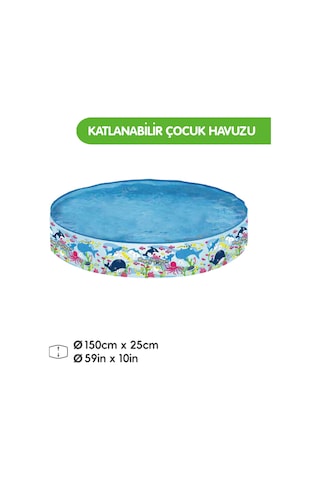 Marevia Katlanabilir Çocuk Havuzu By Boy 150x25cm-57139 Standart