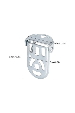 Novahub Çocuklar İçin Güvenli Bisiklet Ayaklığı, Demir, 127.6g, 12x10.5x3.5cm, Gümüş, Dayanıklı Arka Koltuk Ayaklığı Gümüş