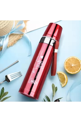 Kapris Çift Katlı Paslanmaz Çelik Termos Kırmızı 750 Ml Kap-288 Kırmızı