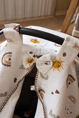 Lizayn Home Pamuklu Çift Taraflı Müslin Puset Örtüsü Beyaz