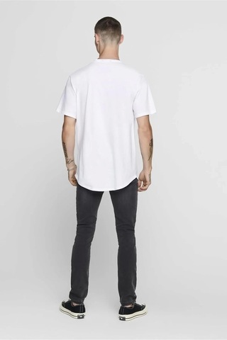 Only&sons 22002973 0 Yaka Erkek Tshirt - Ekru Ekru