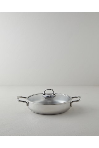English Home Glow Çelik Sığ Tencere 26x6 Cm Silver Silver