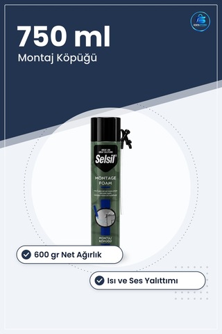 İnşaat Montaj Köpüğü 750 Ml 600 Gr Boşluk Doldurma Isı Ses Yalıtı