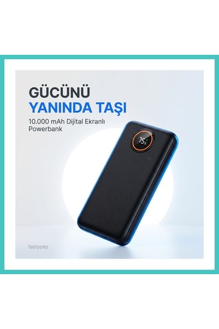 Ny Joy 3012 10.000 Mah Lcd Ekran Dahili Kablolu 22.5w Hızlı Şarj Powerbank Nyjoybz Çok Renkli